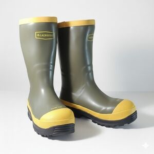 Lacrosse M10-W11.5 Sprog 12" Steel Toe Waterproof Rubber Green ASTM Safety Boots